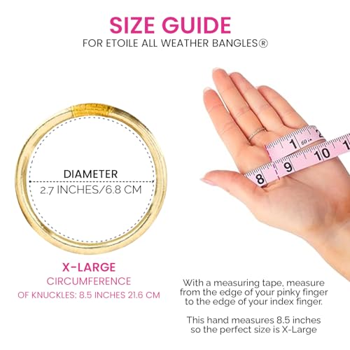 BuDhaGirl Etoile All Weather Bangles® (AWB®) - Serenity Prayer - size: X-Large - 8.5 Inches