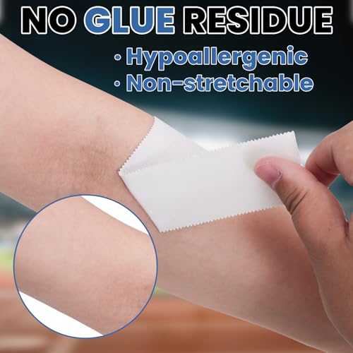 NUITPY 8 Pack Athletic Tape, White Sports Tape, Easy Tear Wrist Tape, Strong Adhesion Tapes for Boxing, Gymnastics, Hockey, Soccer, Lacrosse and First Aid(1.5in x 184ft Total) - color: White-8 Rolls