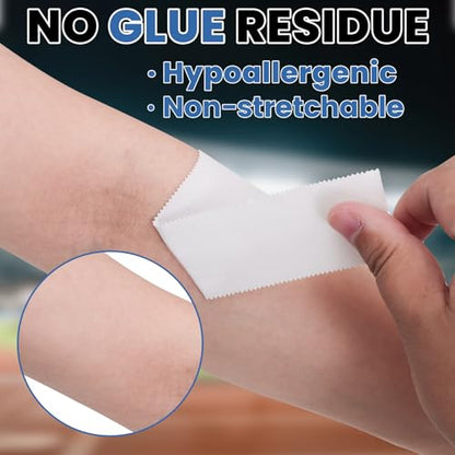 NUITPY 24 Pack Athletic Tape, White Sports Tape, Easy Tear Wrist Tape, Strong Adhesion Tapes for Boxing, Gymnastics, Hockey, Soccer, Lacrosse and First Aid(1.5in x 552ft Total) - color: White-24 Rolls