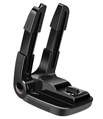 Portable Electric Shoes Boots Dryer and Warmer with Folding and Drying Adjustable Rack - color: N-Black, size: M