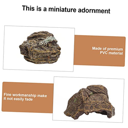 IMIKEYA 8 Pcs Stone Ornaments Gardening Potted Decoration Scenery Rock Decor Sandbox Figurine Sand Table Fake Rock Terrarium Pebbles Fish House for Stones Decor Frog Aquarium PVC