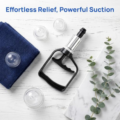 Cupping Pump Hand Vacuum Pump Replacement Strong Suction Manual Pressure Cupping Tool for Muscles, Physical Therapy