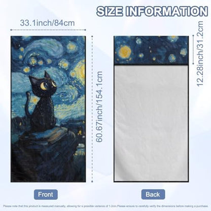 Starry Cat Print Car Towels for Seats Sweat Absorption Car Seat Towel Cover After Gym Non Slip Towel Automotive Seat Covers for Truck Sedan SUV, Easy to Install and Clean - color: Blue - Starry Cat