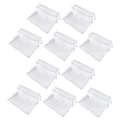 VANZACK Stable Performance Acrylic Material Aquarium Bracket 10pcs Clips for Lid Easy to Clean and - size: 5.5X5X1.8CM