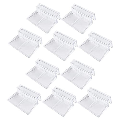 VANZACK Stable Performance Acrylic Material Aquarium Bracket 10pcs Clips for Lid Easy to Clean and - size: 5.5X5X1.8CM