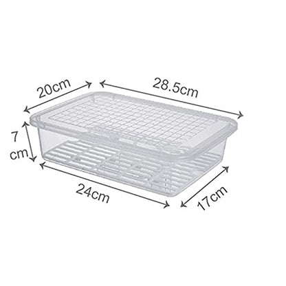 Bento Boxes Food Storage Containers with Removable Drain Plate, for Family, Tray to Keep Fruits, Vegetables, Meat, Fish Etc. Out of The Drippings(Large) - size: Large