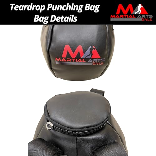 Wrecking Ball Punching Bag, Professional Boxing Teardrop Body Snatcher Bag for Training MMA Kickboxing Muay Thai, Round Shaped Heavy Bag (Unfilled)