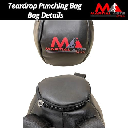 Wrecking Ball Punching Bag, Professional Boxing Teardrop Body Snatcher Bag for Training MMA Kickboxing Muay Thai, Round Shaped Heavy Bag (Unfilled)