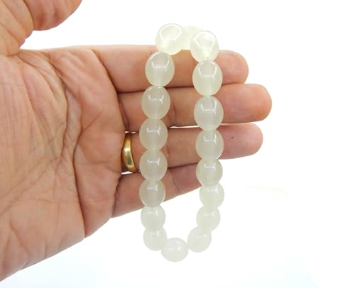 Perlin Muslim Prayer Beads 17 Bead Glow in the Dark Tasbih – Islamic Misbaha Subha Dhikr Beads, Oval Luminous Beads 18 x 13 mm, 25 cm for Prayer and Meditation Ethnic Beads Jewellery Bracelets