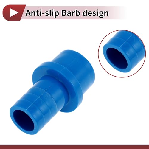 Plastic Hose Barb Fitting 1-1/4" x 1" Barb OD Straight Through Pipe Connector Blue 5 Pcs - color: Blue, size: 1-1/4"x 1" OD