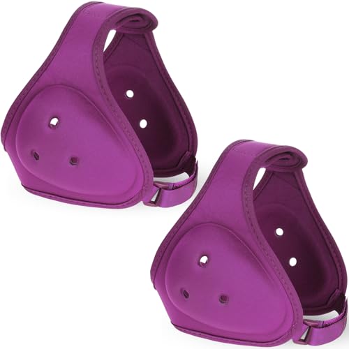 Jerify 2 Pcs Wrestling Headgear for Kids Youth Soft Grappling Headgear Wrestling Adjustable Ear Guard Protective(Dark Red) - color: purple
