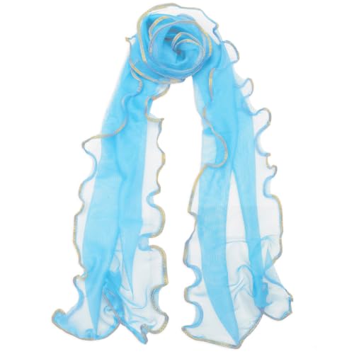 Scarf for Women Lightweight Sheer Shawl Wraps Soft Hair Head Scarf - color: Blue