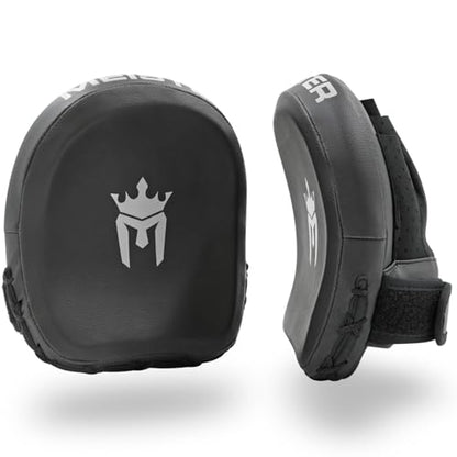 Meister 3D Armor Padded Target Mitts - Curved Micro Focus Pads for Boxing & MMA