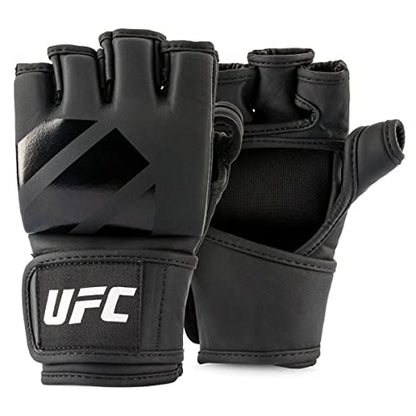 UFC Tonal MMA Gloves Grappling Fighting Fingerless Training Gloves - color: Black, size: Large