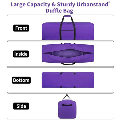 Urbanstand 48 inch Foldable Duffel Lock Zipper Travel Camp, Purple | 600D Water-Resistant Ripstop Polyester, Foldable Design, Padded Handle, Holds Tent, Tripod, Fishing Rod & Sports Equipment - color: Purple, size: 48 Inch