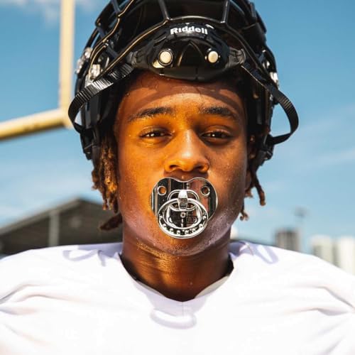 Battle Sports Binky Oxygen Football Mouthguard - Detachable Strap, Maximum Breathability, Works with Braces & No Boiling Required - color: Diamond