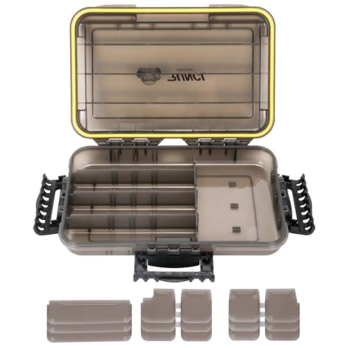 RUNCL Fishing Tackle Box, Waterproof Tray for Jigs Lures, Thicker Floating Tackle Utility Box with Adjustable Dividers, 3600/3700/Large 3700 Size - color: 1PC 3600