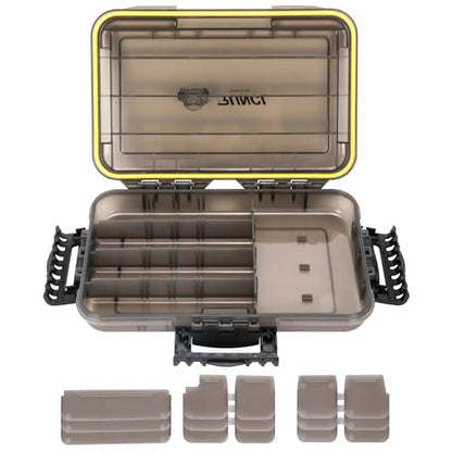 RUNCL Fishing Tackle Box, Waterproof Tray for Jigs Lures, Thicker Floating Tackle Utility Box with Adjustable Dividers, 3600/3700/Large 3700 Size - color: 1PC 3600