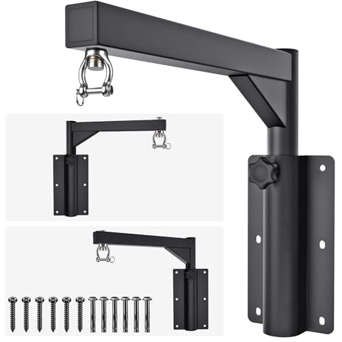 SELEWARE Wall Mount Heavy Bag Hanger Heavy Duty Punching Bag Hanger | 500LB Capacity Adjustable 360° Swivel Heavy Bag Bracket for Home Gym Indoor Outdoor Boxing, Muay Thai and MMA Training - size: D: 17" length