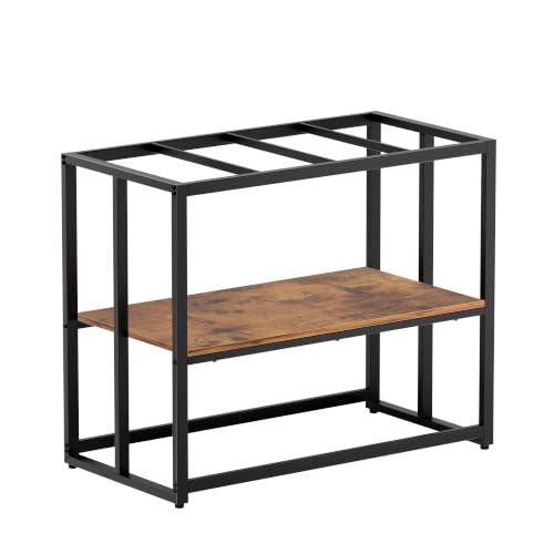 40 Gallon Fish Tank Stand For Aquarium Stand Metal Fish Tank Stand,Brown | Powder Metal Fish Tank Stand 36.6"x18.5"x30"Dual-Layer Design Terrarium Stand Ideal for Home and Office & Small Pet Shop - color: Brown, size: 40 Gallon