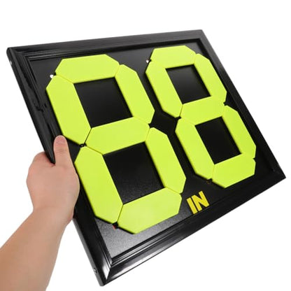 VANZACK Manual Football Substitution Score Board for Referees Fluorescent Soccer Change Display Efficient Player Change Indicator for Matches Two-