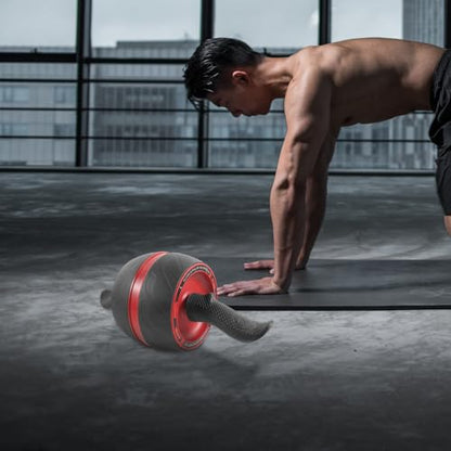 DECHOUS Ab Roller Wheel Abs Core Exercise Equipment with Automatic Rebound, Home Fitness Training Machine for Men and Women, Abdominal Muscle Strengthening and Belly Fat Reduction
