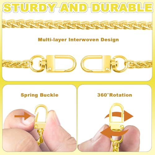 ELANE 4 PCS Purse Chain Straps,47" Purse Straps Purse Chains for Handbags Accessories for Crossbody Bags Purses - color: O-gold