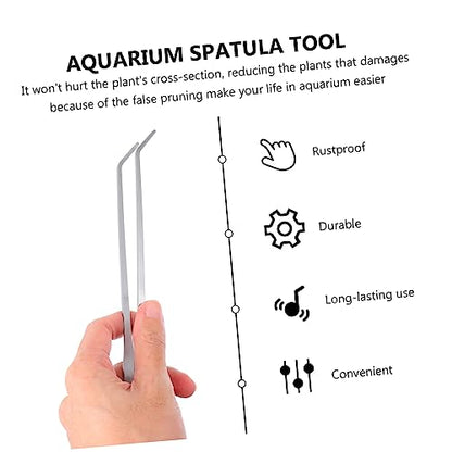 LIOOBO 1Set Aquascaping Tools Aquarium Maintenance Aquatic Plant Scissors Tweezers Spatula Kit for Fish Tank Care