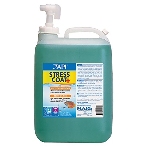 API STRESS COAT Aquarium Water Conditioner 5-Gallon Bottle - size: 640 fl oz, style: Aquarium Treatment without Pump