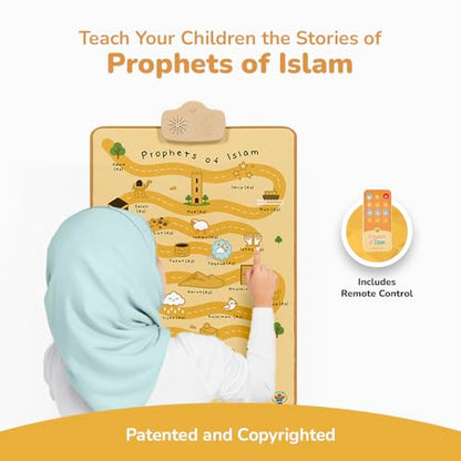 My Salah Mat Interactive Islamic Wall Art - Great Gift for Muslim Kids (Prophets of Islam) - style: Prophets of Islam