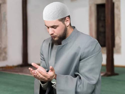 5Pcs Men's Muslim Kufi Hat - Cotton Islam Prayer Cap, Muslim Crochet Hat, Islamic Gift for Ramadan