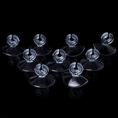 10-Pack Aquarium Suction Cups with Unremovable Clips 3cm Dia. Clear Soft Sucker for Fixing Fish for Tank Hose Suction Cup Clip Hot