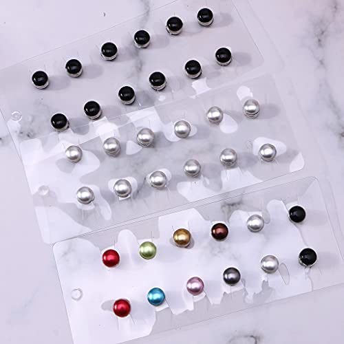 Strong Metal Plating Magnetic Hijab Clip Safe Hijab Brooch Luxury Accessory Hole Pins Brooch Magnet for Scarf - color: White