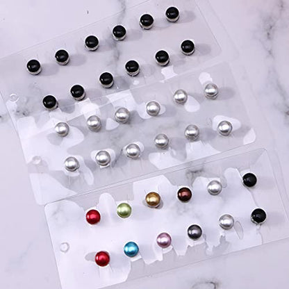 Strong Metal Plating Magnetic Hijab Clip Safe Hijab Brooch Luxury Accessory Hole Pins Brooch Magnet for Scarf - color: Color mixing