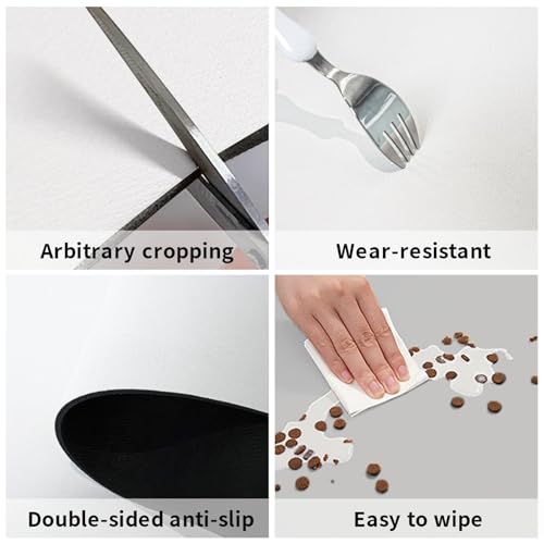 Dog Food Mat Leather Pet Feeding Mat Anti-Slip Dog Bowl Mats Coral Reef Fish Aquarium Pet Placemat Absorbent Cat Bowl Pad Protect Floor Dogs Pad for Food and Water - size: 30x45cm