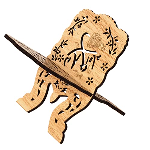 Book Stand for Reading, Prayer Book Stand Kuran Holder,Book Stand Holder Quran Shelf Wooden Blue for Eid Mubarak Decoration Party Supplies Islamic Wood Color