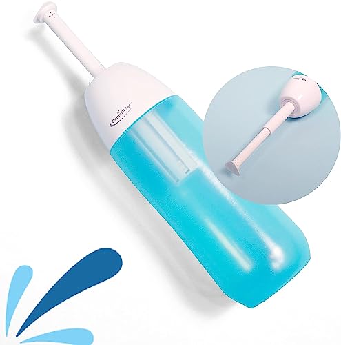 GenieBidet On the Go Portable Bidet, Travel Bidet with Telescoping Nozzle Spray, Handheld Bidet, Leak & Mess Free Butt Shower, Replaces Wet Wipes, Discreet Pull-String Pouch