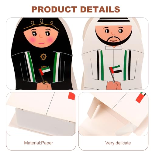 CHILDWEET 30pcs Middle Eastern Eid Candy Boxes Party Favor Treat Holders Paper Candy Packaging for Men and Women Wrapping Supplies