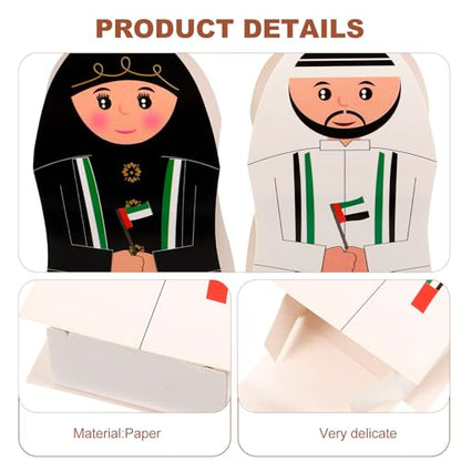 CHILDWEET 30pcs Middle Eastern Eid Candy Boxes Party Favor Treat Holders Paper Candy Packaging for Men and Women Wrapping Supplies