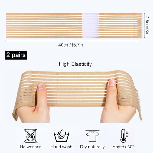 2Pair Elastic Wrist Support Brace, Adjustable Wristband Compression, Wrist Wraps for Working Out, Fitness, Sports, Basketball