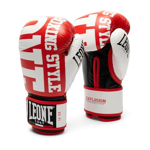 LEONE 1947, Explosion Boxing Gloves - color: red, size: 14OZ