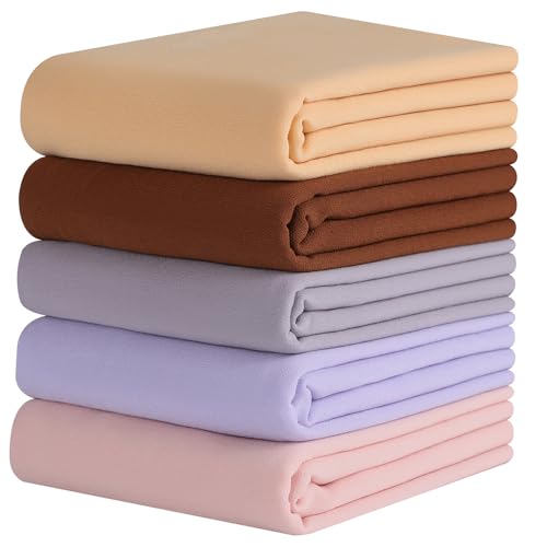 Febfim 4 PCS Muslim Women Soft Premium Solid Chiffon Hijab Scarves Shawl Long Scarf Wrap Scarves with Gift Box - color: 2025 5a