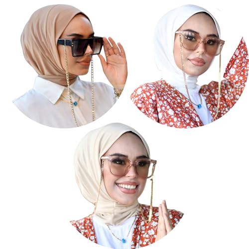 para life Snap Hijab for Women, Breathable Instant Hijabs|Standard Size Stretchable Cotton Sandy|Jersey Undercap - color: Assorted-6