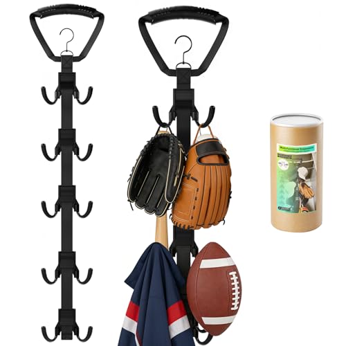 Hockey Drying Rack, Hockey Gear Drying Rack with 5 Durable Adjustable Hooks | Hold Up to 175 lbs,for Ice Field Hockey Goalie Lacrosse Football Baseball Softball Camping Fishing Accessories