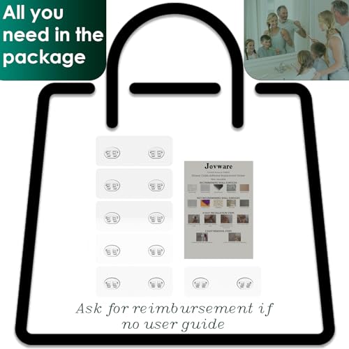 Shower Caddy Adhesive Replacement Stickers Sticker Shelf Basket Strips Suction Hooks Large Strong Hook (Transparent - 6 Packs) - color: Transparent - 6 Packs