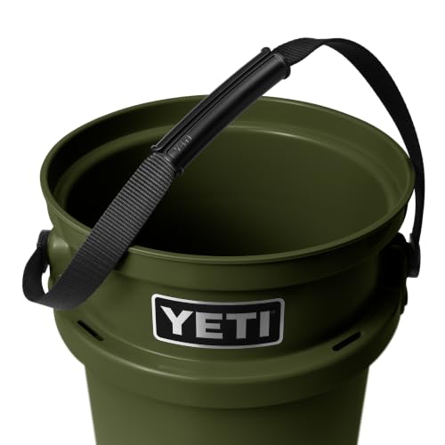 YETI Loadout 5-Gallon Bucket, Impact Resistant Fishing/Utility Bucket - color: Olive