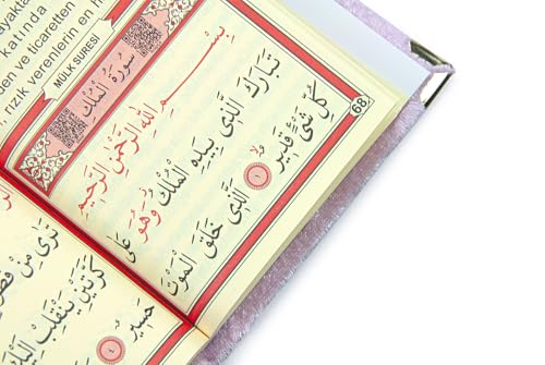 ihvan online Taffeta Fabric Muslim Prayer Rug, Velvet Covered Yaseen Surah Pocket Size Book, Prayer Beads Set with Kraft Boxed, Dowry Box for Men & Women, Islamic Ramadan Eid & Wedding Gifts, Pink - color: Pink