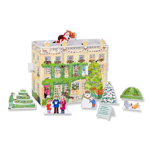 Traditional Advent Calendar - Alison Gardiner 3D Highgrove House Design - Freestanding Paper Holiday Countdown Calendar - Large - color: 3D Highgrove House