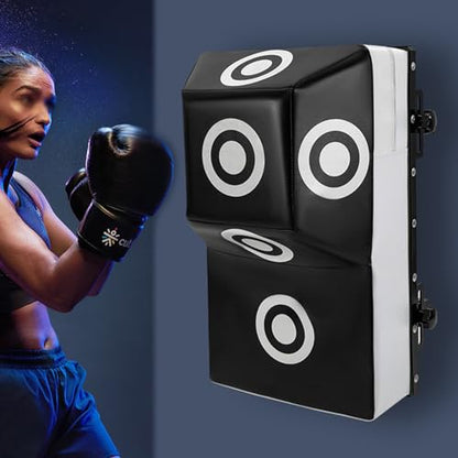 Wall Mount Uppercut Boxing Training Punching Bag - Adjustable Punching Target with Steel Frame, 6-Strike Zones for Home Gym, Boxing Training Equipment