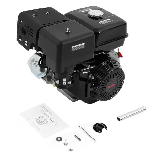 4-Stroke 15HP Gasoline Engine, 420CC Gasoline Engine with High-Precision Carburetor and Large Capacity Fuel Tank, Built-in Forced Air Cooling Pull Start Portable Gasoline Engine - size: 15HP 420CC
